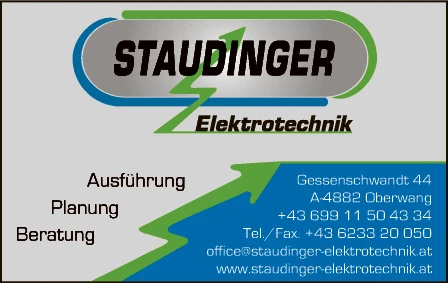Print-Anzeige von: Staudinger, Klaus, Elektrotechnik Print-Anzeige von: Staudinger, Klaus, Elektrotechnik