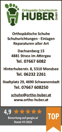 Print-Anzeige von: Orthopädie-Schuhtechnik Huber GmbH, Orthopädische Schuhe