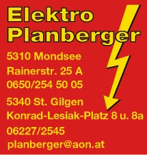 Print-Anzeige von: Elektro Wolfgang Planberger Print-Anzeige von: Elektro Wolfgang Planberger