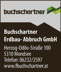 Print-Anzeige von: Buchschartner Erdbau-Abbruch GmbH