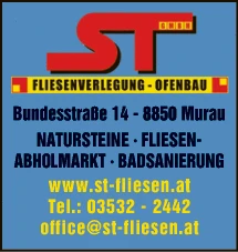 Print-Anzeige von: ST - Fliesenverlegung & Ofenbau GmbH, Ofenbau