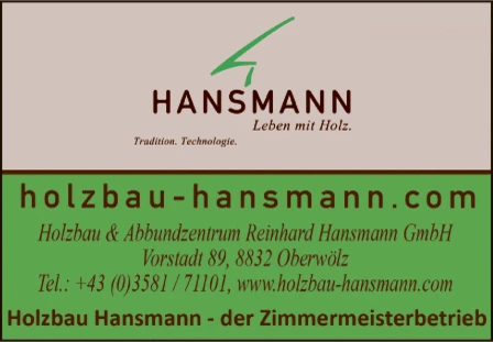 Print-Anzeige von: Holzbau & Abbundzentrum Reinhard Hansmann GmbH Print-Anzeige von: Holzbau & Abbundzentrum Reinhard Hansmann GmbH