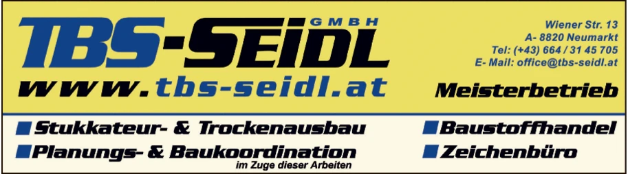 Print-Anzeige von: TBS-Seidel GmbH, Stuckateur, Trockenausbau