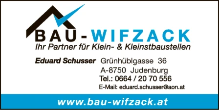 Print-Anzeige von: Bau-Wifzack Eduard Schusser, Ihr Partner für Klein- und Kleinstbaustellen