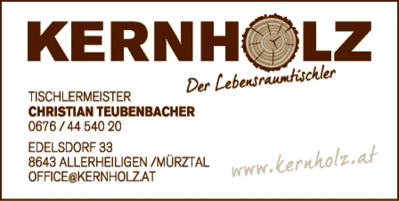 Print-Anzeige von: Kernholz, Tischlerei