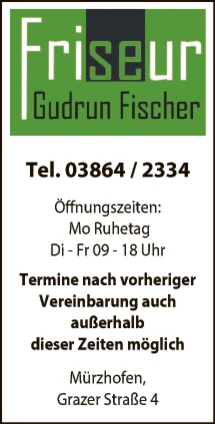 Print-Anzeige von: Fischer, Gudrun, Friseur Print-Anzeige von: Fischer, Gudrun, Friseur