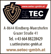 Print-Anzeige von: SETEC GmbH, Elektrotechnik Print-Anzeige von: SETEC GmbH, Elektrotechnik