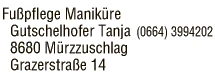 Print-Anzeige von: Gutschelhofer, Tanja, Fußpflege