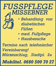 Print-Anzeige von: Fußpflege Mißebner