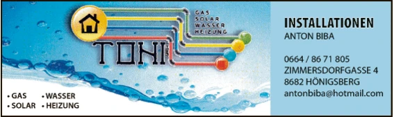 Print-Anzeige von: Toni GmbH, Installationen