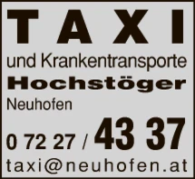 Print-Anzeige von: Hochstöger, Ludwig, Taxi