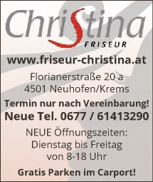 Print-Anzeige von: Friseur Christina Print-Anzeige von: Friseur Christina