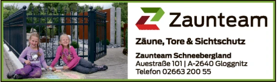 Print-Anzeige von: Zaunteam Schneebergland, Zäune