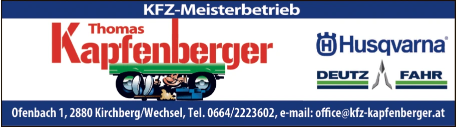 Print-Anzeige von: Kapfenberger, Thomas, KFZ Werkstatt