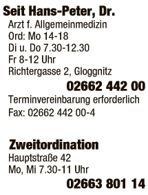 Print-Anzeige von: Seit, H., Dr.med.univ., Allgemeinmedizin