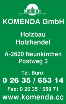 Print-Anzeige von: Komenda GmbH Pongauer Jägerzaun Tischlerei u Holzhandel