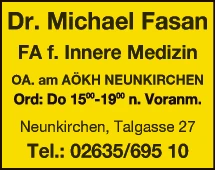 Print-Anzeige von: Fasan, M., Dr.