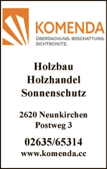 Print-Anzeige von: Komenda GmbH Pongauer Jägerzaun Tischlerei u Holzhandel