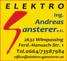 Print-Anzeige von: Elektrotechnik Ing. Andreas Gansterer e.U.
