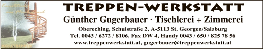 Print-Anzeige von: Gugerbauer, Günther, Tischlerei & Zimmerei
