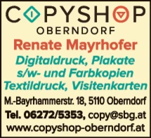 Print-Anzeige von: Mayrhofer, Renate, Kopierdienste