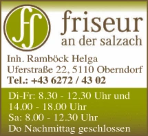 Print-Anzeige von: Friseur an der Salzach, Helga Ramböck Print-Anzeige von: Friseur an der Salzach, Helga Ramböck