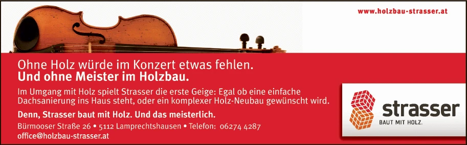 Print-Anzeige von: Holzbau Strasser GmbH
