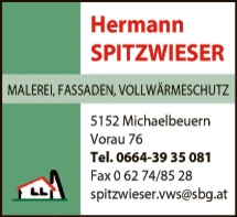 Print-Anzeige von: Spitzwieser, Hermann, Vollwärmeschutz u Fassaden