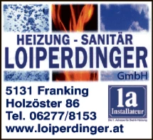 Print-Anzeige von: Loiperdinger Josef GmbH, Installateur