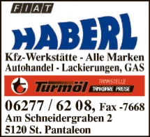 Print-Anzeige von: Autohaus Haberl Othmar und Günther