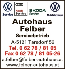 Print-Anzeige von: Felber Auto GmbH, Autoreparatur