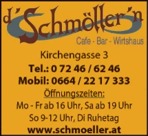 Print-Anzeige von: Schmöller, Josef, Gasthaus