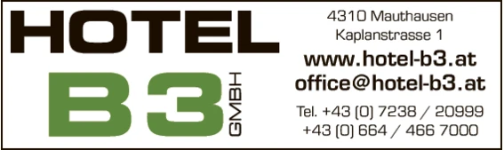 Print-Anzeige von: Hotel B3 GmbH