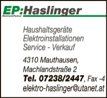 Print-Anzeige von: Ing. Ernst Haslinger e.U.