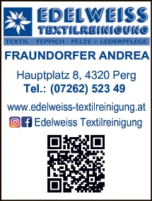 Print-Anzeige von: Edelweiss-Textilreinigung Andrea Fraundorfer