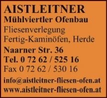 Print-Anzeige von: Aistleitner, Friedrich, Ofenbau