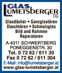 Print-Anzeige von: Lumetsberger Glas OG, Glas