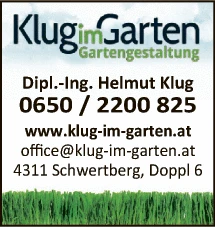 Print-Anzeige von: KLUG IM GARTEN, Gartengestaltung