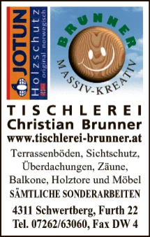 Print-Anzeige von: Brunner, Christian, Tischler