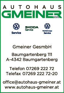 Print-Anzeige von: Autohaus Gmeiner GesmbH Print-Anzeige von: Autohaus Gmeiner GesmbH