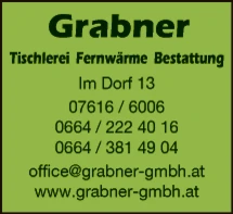 Print-Anzeige von: Tischlerei Grabner GmbH