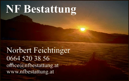 Print-Anzeige von: Feichtinger, Norbert, Bestattung