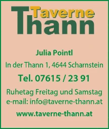 Print-Anzeige von: Taverne Thann, Gastgewerbe