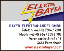 Print-Anzeige von: Bayer Elektrohandel GmbH, Elektrohandel