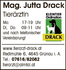 Print-Anzeige von: Drack, Jutta, Mag., Kleintier-Ordination