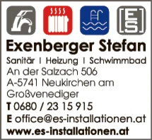 Print-Anzeige von: Exenberger, Stefan, Installationen