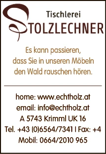 Print-Anzeige von: Tischlerei Stolzlechner GmbH