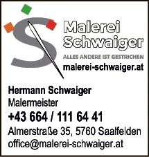 Print-Anzeige von: Malerei Schwaiger