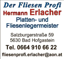 Print-Anzeige von: Erlacher, Hermann, Platten- u. Fliesenlegermeister