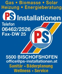 Print-Anzeige von: PS Installationen GmbH & Co KG